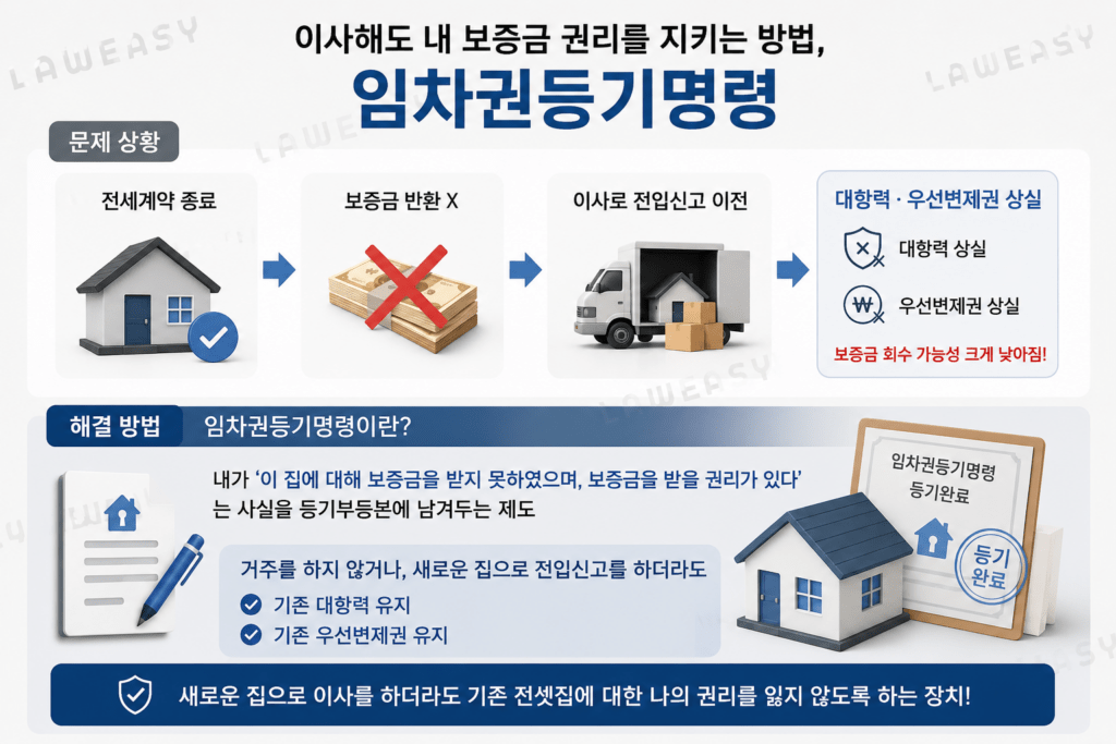 임차권등기명령을 통해 전세보증금 보호와 대항력 우선변제권을 유지하는 절차 안내