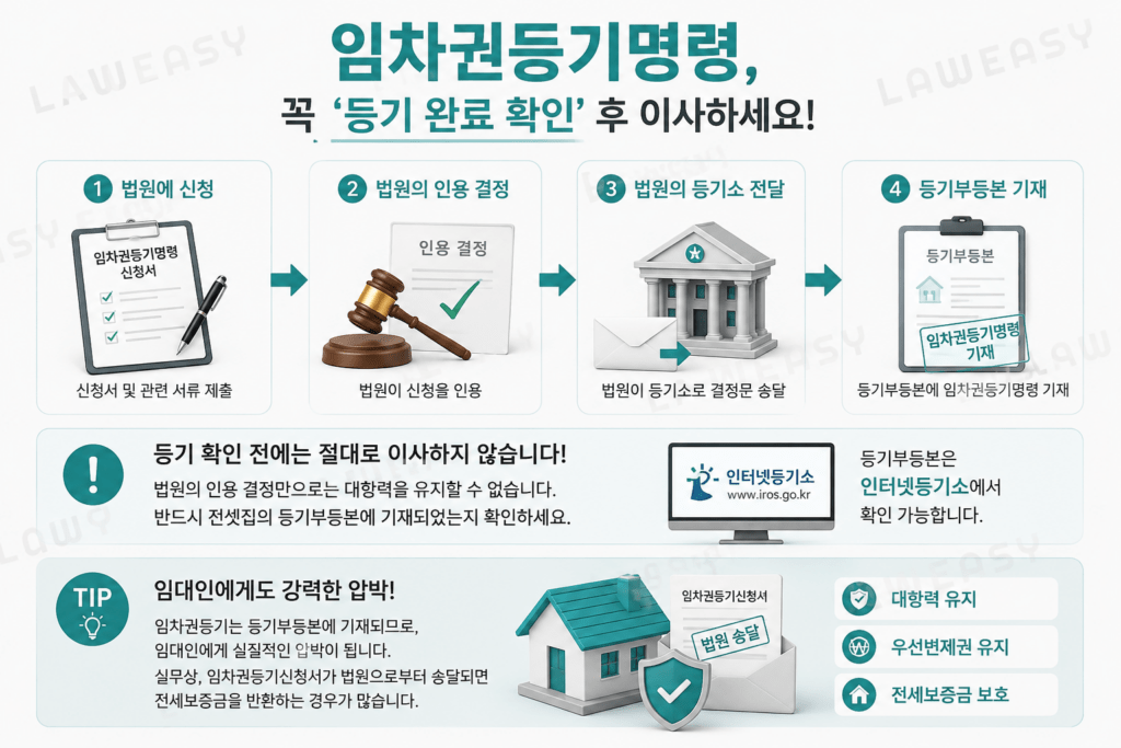 임차권등기명령 인용 결정 후 등기부등본 기재 확인과 전세보증금 보호 방법 안내